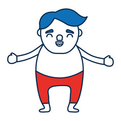 cartoon man icon over white background vector illustration