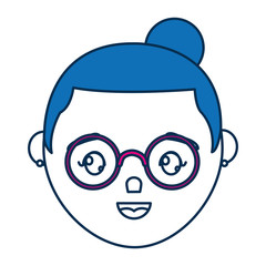 old woman icon over white background vector illustration