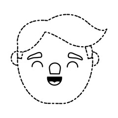cartoon man icon over white background vector illustration