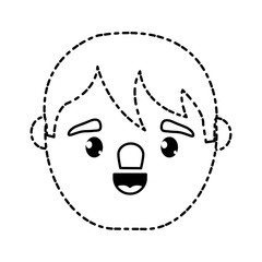 cartoon man icon over white background vector illustration