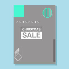 Christmas and New Year sale memphis design