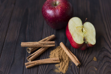 apple with cinnamon