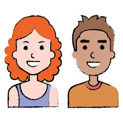 lovers couple avatars characters