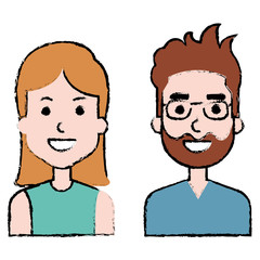 lovers couple avatars characters