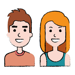 lovers couple avatars characters