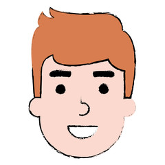 young man head avatar character