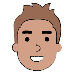 young man head avatar character
