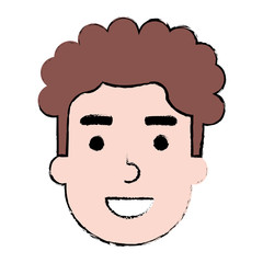 young man head avatar character