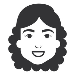 beautiful woman head avatar character