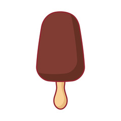 ice cream bar icon over white background colorful design vector illustration