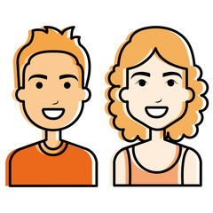 lovers couple avatars characters