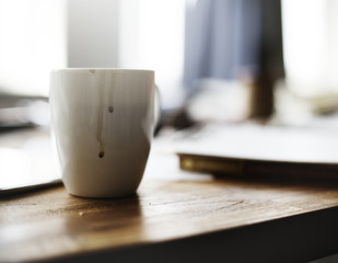 Image of a coffee cup with smudge