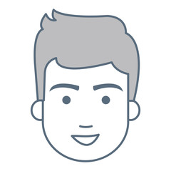 Obraz na płótnie Canvas young man head avatar character