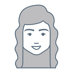 beautiful woman head avatar character