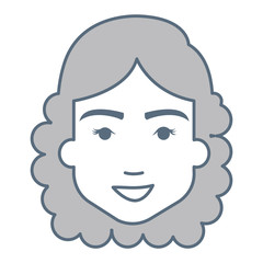 beautiful woman head avatar character