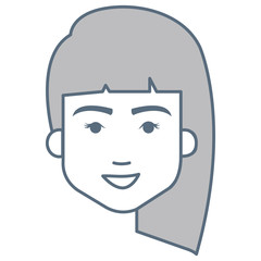 beautiful woman head avatar character