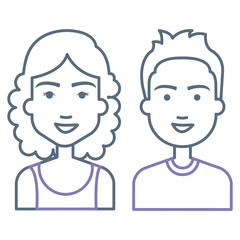 lovers couple avatars characters