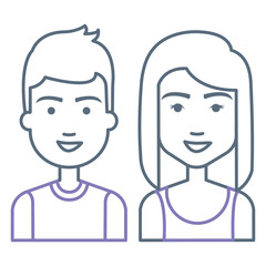 lovers couple avatars characters