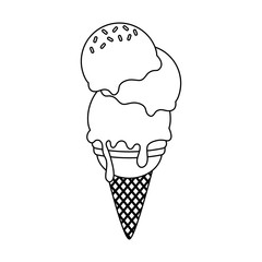 ice cream icon over white background vector illustration