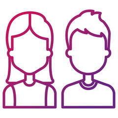Obraz premium lovers couple avatars characters