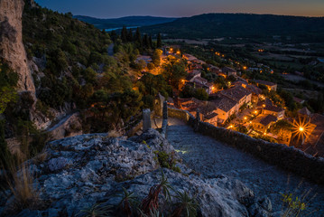 Moustiers Sainte Marie at night