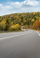 Autumn trip in mountains
