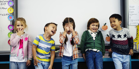 Happy kids at elementary school