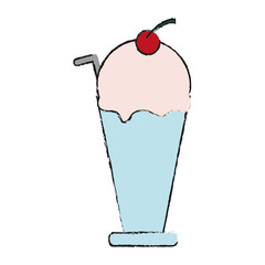 milkshake icon over white background vector illustration