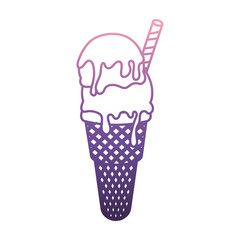 ice cream icon over white background vector illustration
