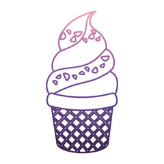 ice cream icon over white background vector illustration