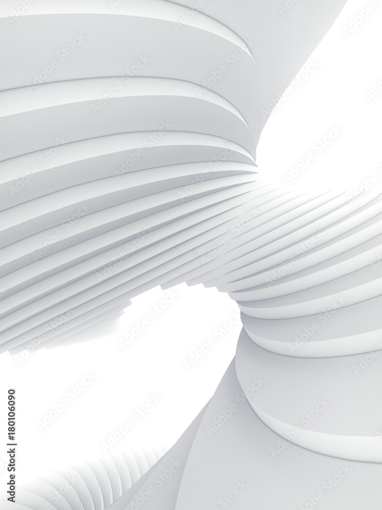 Poster white stripe pattern futuristic background. 3d render illustration