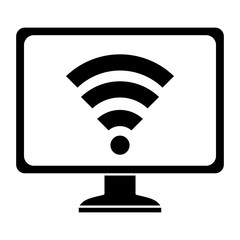 computer display with wifi signal
