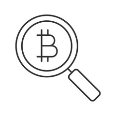 Bitcoin research linear icon