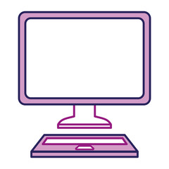 desktop computer isolated icon