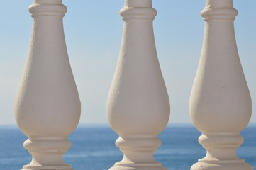 Zoom on a terrace on the mediterranean sea