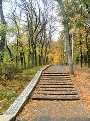 The garden of Salavat Yulayev in Ufa, autumn