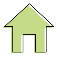 house silhouette isolated icon