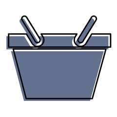 shopping basket isolated icon