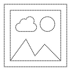 landscape snapshot isolated icon vector illustration design