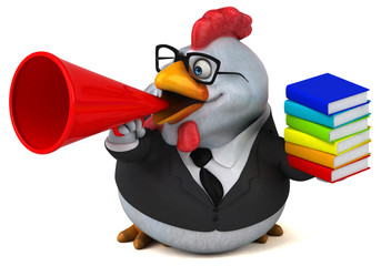 Fun chicken - 3D Illustration