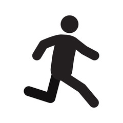 Fototapeta na wymiar Running man silhouette icon