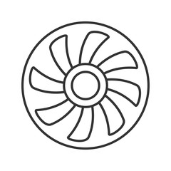 Exhaust fan linear icon