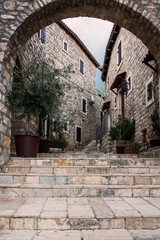 The streets of the old city of Ulcinj, Montenegro.