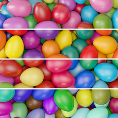 Bunte Osterei Auswahl zu Ostern