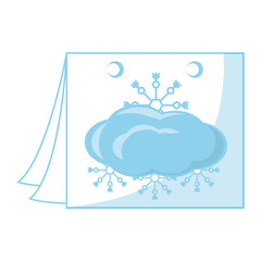 weather report icon over white background vector illustration