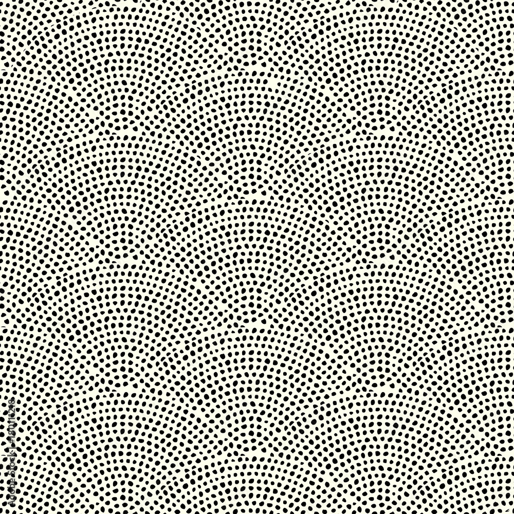 Poster irregular dots pattern. seamless background. mosaic art tile of small dots on white background. rand