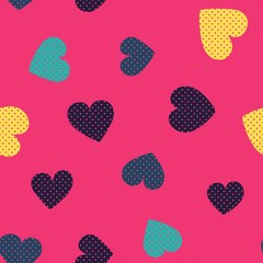 Seamless hearts pattern. Vector repeating texture. Perfect for printing on fabric or paper.