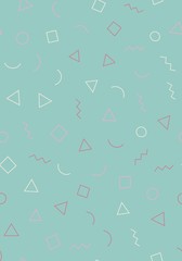 Memphis seamless geometric pattern. Trendy memphis style. Vector background.