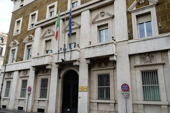 Consiglio Superiore della Magistratura building exterior. CSM is the magistrates' internal board of supervisors, the High Council of the Judiciary