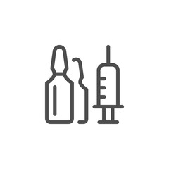 Ampoule line icon